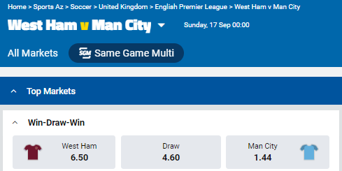 What is a Win-Draw-Win Market? – Sportsbet Help Centre