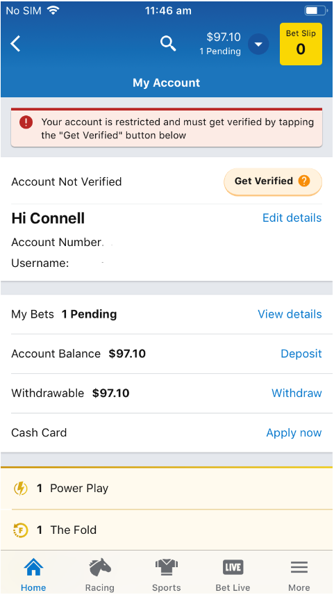 What happens if I don't verify my sportsbet account?